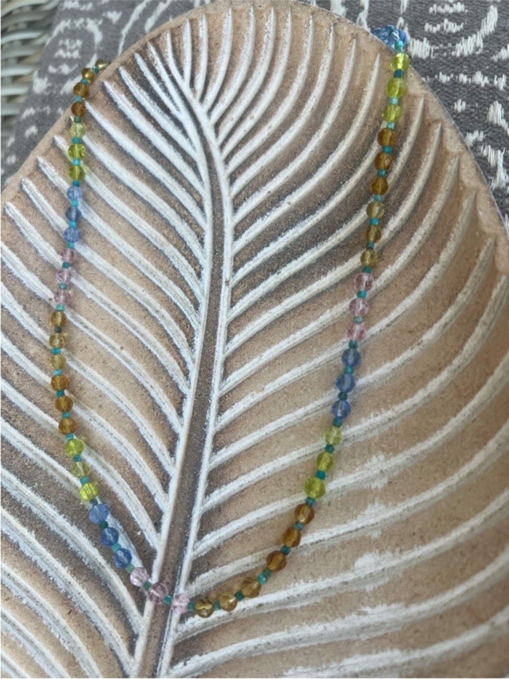 Mayamar Pastel, 24 karat gold and Real Turquoise Beaded Necklace New